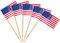 AhfuLife Palillos con Banderas de América, 200 Piezas Banderas de Palillos de Dientes de América para Decoraciones de Eurocopa, Cóctel, Sándwiches, Pastelería, Pastel, Frutas, Fiesta, Cupcakes