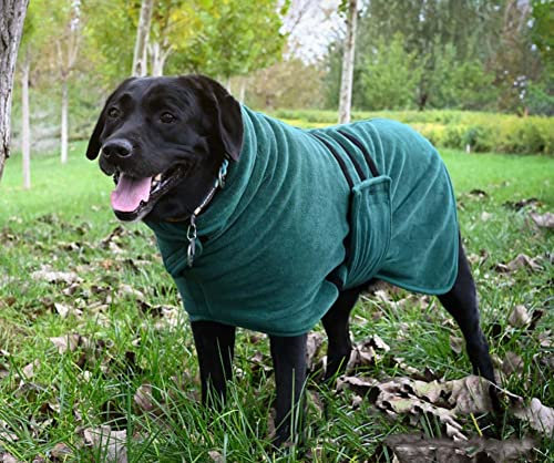YURRO Labrador/Spaniel Hunde-Bademantel, saugfähig, schützt den Couch-Teppich, schnell trocknend, warmer Mantel, Bademantel mit verstellbarem Riemen