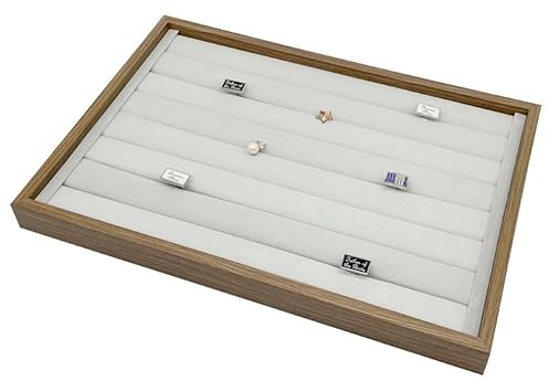 Holz Ringlade Schmucktablett Schmucklade Schmuckkasten Ringkoffer Ringkasten Ringdisplay Vorlagebrett Ringe