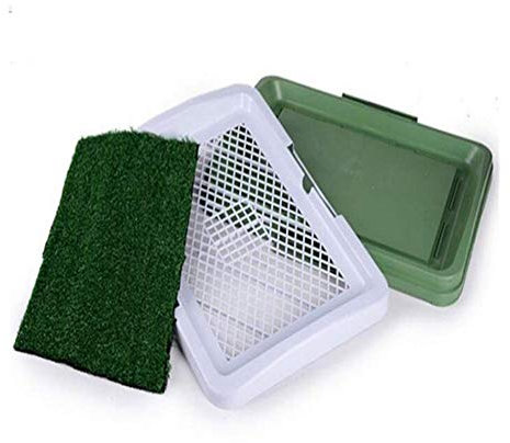 YANYUESHOP Dreischichtige Rasen-Hundetoilette, Haustiertöpfchen, Haustierzubehör, Gittermatte, Bodenwanne, PP-Material, spritzwassergeschützt, leicht zu reinigen und einfach zu bedienen