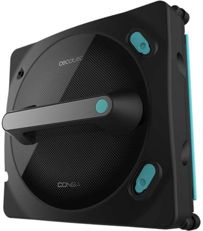 Cecotec Fensterputzroboter mit APP und Fernbedienung Conga Windroid 1490 TwerkingSpray Connected. 72 W, sprüht, kratzt, reinigt und trocknet, vibrierender Vordermopp, Sprühfunktion, 8 Modi, 4 Mops