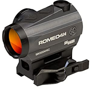 Sig Sauer ROMEO4H 1x20mm Green Horseshoe Dot Absehen Leuchtpunktvisier Grünpunkt Red Dot geschlossenes Reflexvisier Picatinny Schiene QD Schnellspann Montage