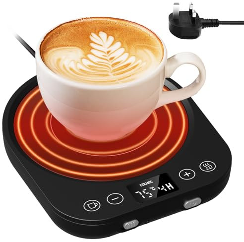 CEROBEAR Coffee Mug Warmer for Desk Cup Warmer for Home Office with Gravity Sensor 9 Temperature Setting(55-85℃) & 9 Hours Auto-on/Off Function for Heating Teapot Plate Coffee Tea Milk Coco Candle
