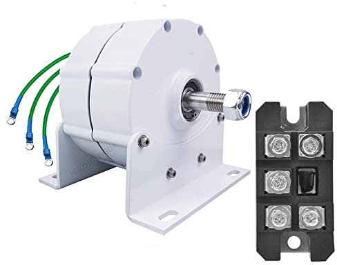 HUIZHITENGDA 10000W DREI-Phasen-Lichtmaschine, Seltenerd Ndfeb Permanent Magnet Elektromotor Generator DIY AC-Lichtmaschine Permanenter Magnetmotor (mit Gleichrichter 12V),48v