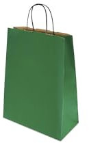 kaiserkraft | Papiertragetasche Toptwist | farbig | grün | LxBxH 240 x 110 x 310 mm | VE 150 Stk