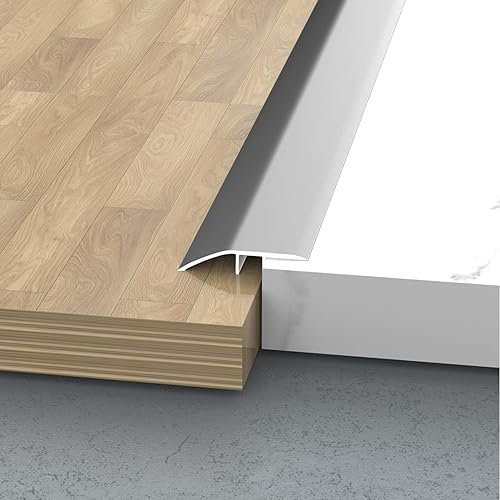 LIYI929GP Wasserdicht Abdeckleiste Für Fußböden Übergangsprofil Höhenausgleichsprofil 43mm Breit, Schwarz Weiß Gold Teppich Laminat Übergangsschiene Leiste, ÜBergangsleiste Ubergang Fur Unebene Boden