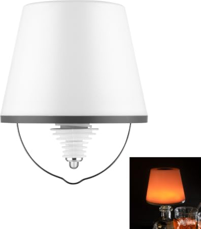 REV Akku Flaschenlampe LAMPRUSCO FLAME - 130 Lumen, kabellos, dimmbar | Flaschenlicht IP54 - geeignet für innen & außen | 2W 4000mAh
