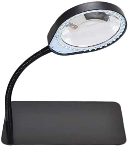 SIbeg Loupe de Table Lampe Amplification LED lumière du Jour loupe Lumineuse pour la Lecture Travail Artisanat établi