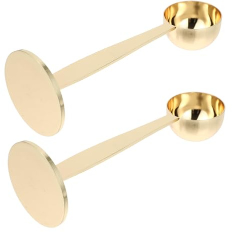 2 Stück Edelstahl Kaffeestampfer mit Messfunktion Goldfarben