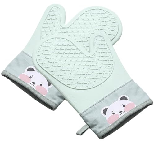 Zerodeko Ofenhandschuhe Hitzebeständig Bis 320 °F Mit Rutschfestem Silikon Für Küche Und Grill Backofen Arbeitsplatten Schutz 10.63X7.28 Zoll Waschbar