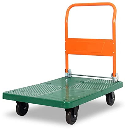 Plattform-Handwagen Plattformwagen, faltbar, beweglicher Handwagen, rollender Schubwagen, 360-Grad-Räder, Gewicht for Lagerkeller, Tragfähigkeit: 660 lb Zusammenklappbarer Handkarren (Color : Q 2)