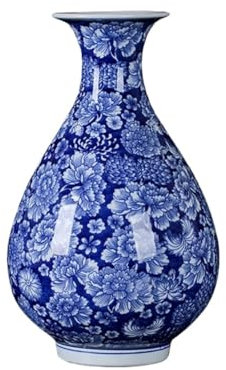 porcelaine Ancienne Chinoise, Vase Antique en porcelaine Bleu et Blanc Peint à la Main, décoration de salon de Style Chinois
