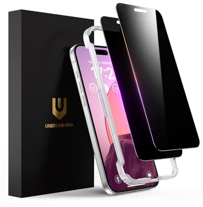 UNBREAKcable Privacy Screen Protector for iPhone 16, Full Coverage