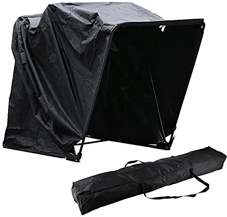 Motorrad Abdeckungen Motorradgarage Faltgarage Motorroller Moped wasserdichte Garage Zelt Carport Motorrad Schutzplane Zelt für Outdoor Quad, Roller, 270x105x155cm