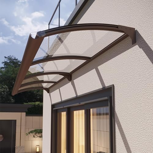 Transparente Fenstermarkise für den Außenbereich, UV-beständig, Polycarbonat, Vorzelt, Vordächer für Regenschutz, 90 x 400 cm