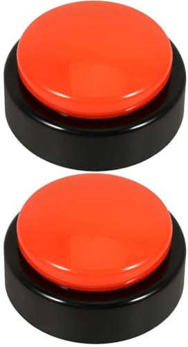 Garneck 2st Wecker Mit Großem Knopf Sprechende Uhr Tischuhren Für Ältere Menschen Nachttisch Uhr Digitaler Wecker Elektrischer Knopfwecker Wecker Stumm Tischdekoration Orange Elektronisch