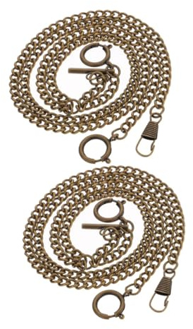 SHERCHPRY Vintage Taschenuhrkette für Herren Metall 2 Stück Sicherer Halt Vielseitig Einsetzbar für Alltag und Festliche Anlässe