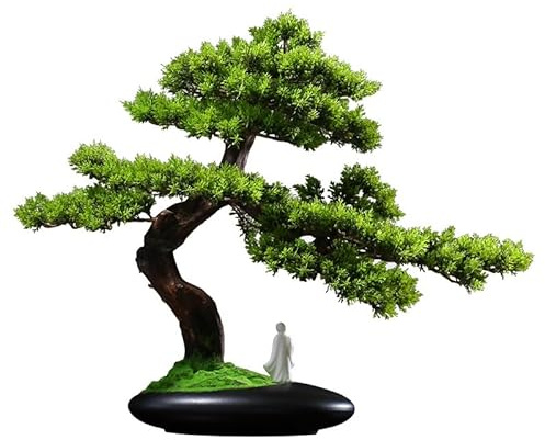 Kunstbaum Thuja Sutchuenensis Bonsai Ornamente Chinesischer Stil Simulation Grünpflanze Topfpflanze Wohnzimmer Fake Tree Veranda Landschaftsbau Hotel Dekoration Kunstpflanzen Indoor (A)