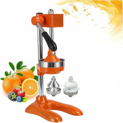 HOTAPEPU Sprehiser De Jugo De Naranja De Hierro Fundido, Exprimidor De Naranja De Prensa De Cítricos con 2 Moldes: Diseño De Pies De Goma, Herramienta De Jugo Manual ~/