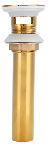 Respicefinem lavello svuotatore di scarico in oro anti -intasamento del bagno senza piega di trabocco con guarnizione a silicone morbido per lavabo di lavaggio da (Piastra di rovescio dorata con