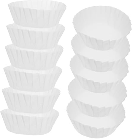 Toyvian 50 pièces Lot de Caissettes Pâtisserie Antiadhésives pour Gâteau Basque Papier Sulfurisé Résistant à Huile Protège-cakes pour Cuisson et Friteuse à Air