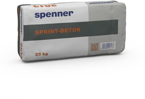 Spenner SPRINT BETON 25kg – Schnellbeton für Zaunpfosten & Fundamentarbeiten, schnelle Aushärtung, witterungsbeständig, vorgemischt & leicht anzurühren