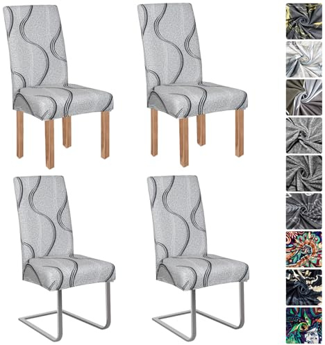 jabeick Stretch Stuhlhussen 4er Set Stuhlbezug Stuhlhussen Schwingstühle