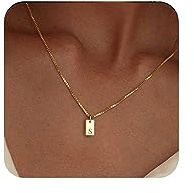 ZHESHY Gold/Silver Initial Necklaces for Women Girls Personalised Necklaces
