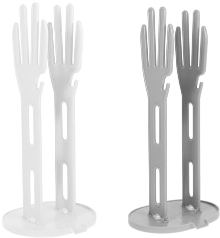 CLISPEED 2pcs Kitchen Towel Holder Glove Rack Stylish Plastic Multi-Purpose Quick Drying Reusable Stand for Glove Countertop Kitchen Sink Storage