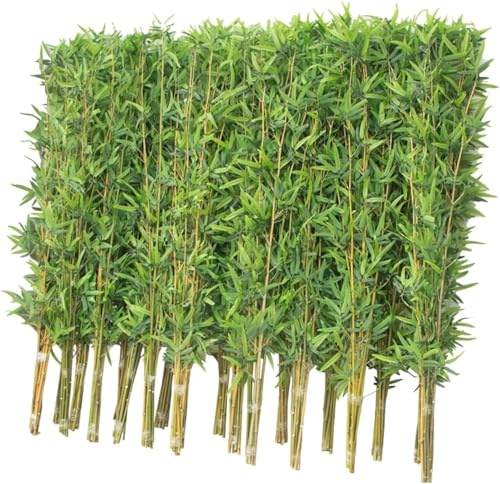 Realistiska konstgjorda bambuväxter - inomhus- och utomhusdekoration for balkonger, trädgårdar och rumsavdelare(1m Tall 30 Pack)