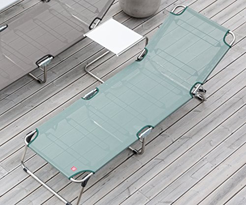 Jan Kurtz Dreibeinliege Amigo 40+ Extrahoch, Gestell: Aluminium, Bezug Kunststoffgewebe Farbe Salbei