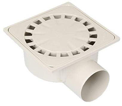 Uzman-Versand 25 X 25 cm, DN 100/110 mm Waagerecht, Kellerablauf, Bodenablauf, Hofablauf, Hofabfluß, Bodenabfluß, Abwasser Wasserablauf Kanalablauf Abflussrohr Gartenablauf Gartenabfluss