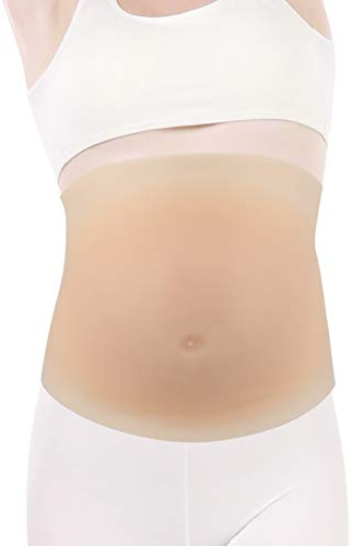 Zerodis Faux ventre de grossesse, silicone artificiel ventre de femme enceinte photographie acteur Performance accessoire faux ventre bébé faux ventre de grossesse pour Costumes Cosplay(2-3)