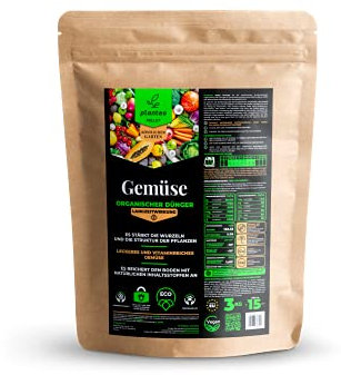 Planteo Gesunde Gemüse Pellets, Nährstoffreicher Organischer Pellets zum streuen, Bio Gemüsedünger alle Gemüsesorten, Universaldünger mit Magnesium, Naturdünger, Unkrautvernichter, Tierfreundlich, 3KG