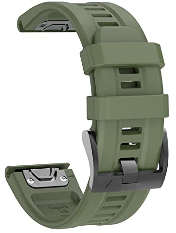 ISABAKE Klockarmband för Fenix 7/Fenix 6/Fenix 5/Forerunner 935/Forerunner 945/Quatix 5-22mm QuickFit Silikon Ersättningsarmband