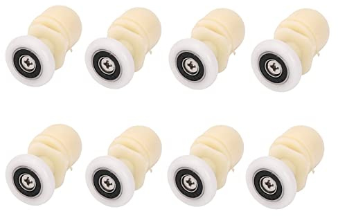 Ruimou 8Pcs Shower Door Rollers 19mm for Bathroom Bearing Pulleys/Runners/Eccentric Wheels Replacement (8, 19mm)