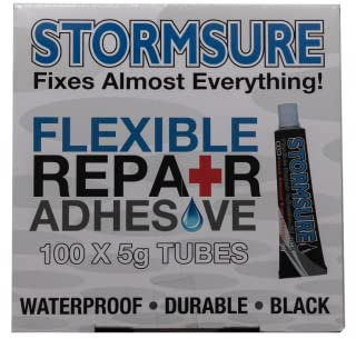 Stormsure Flexibler Reparaturkleber Großpackung: 100x 5g (Schwarz) Kleber für Industrielle Reparaturen mit Hoher Festigkeit
