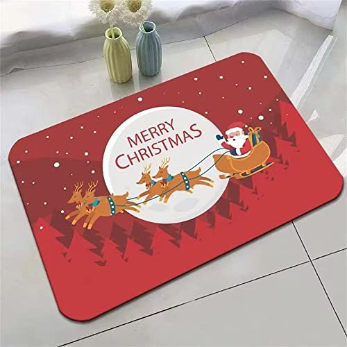 RUGMRZ Fleckerlteppich Dekorieren Sie die Tür des Wohnzimmers mit Weihnachten zu feiern Teppich rot teppische modern teppichläufer küche fleckerlteppich deko Teenager mädchen300x400CM