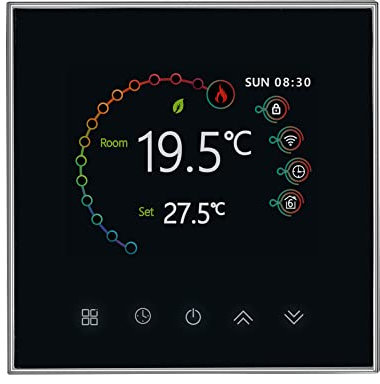 Thermostat Chaudiere Gaz/Eau,Thermostat Connecté Programmable WiFi Filaire Compatible avec Alexa Google Home