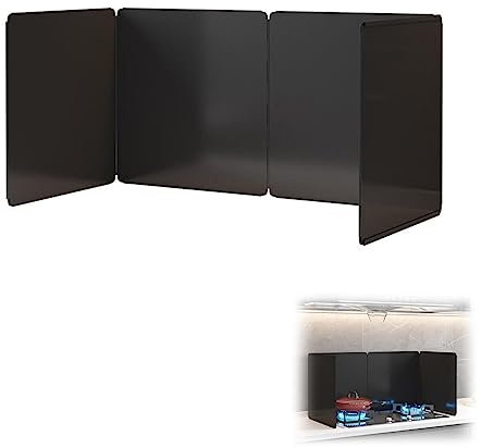 Protector Salpicaduras Cocina Protector Antisalpicaduras, Cubre Salpicaduras De Sartén Protector De Aceite Camping Accesorios Cocina Gas Cortavientos Parabrisas De Estufa De Camping ( Size : 90X45X50C