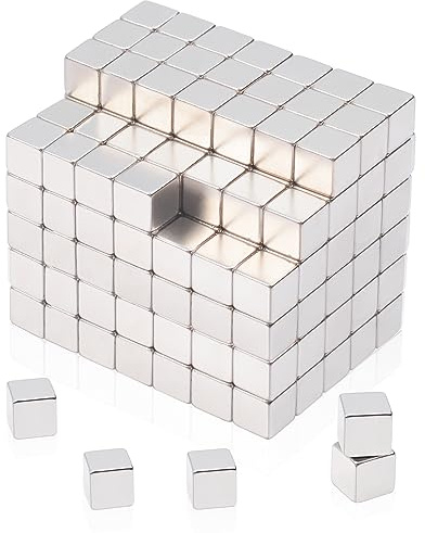 MIN CI 200 Stück Neodym Magnete Extra Stark, Mini Klein 5X5X5mm für Magnettafel Kühlschrank Tafelmagnete Fotos Whiteboard