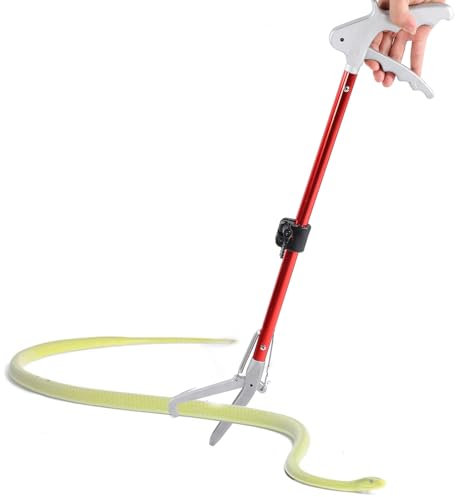 LenTLy 70cm Schlangenfänger, 1 X Faltbarer Schlangengreifer, Schlangenfänger-Clip aus Aluminiumlegierung mit Breiter Klemme, Ergonomischer Griff, Langlebige Konstruktion