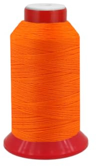 fuwi HT Jeansgarn Stärke 40 - Hochfestes UV-beständiges Nähgarn für Leder, Polster & Outdoor - Reißfester Zwirn, 5.200 cN, für Industrie- & Sattlermaschinen, 800 Meter (0015 Neonorange)