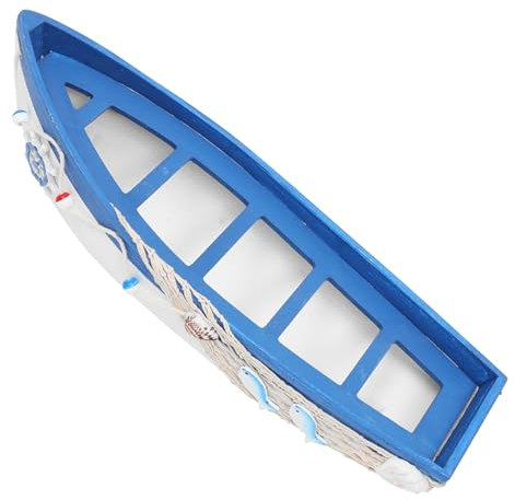 WOFASHPURET Mediterranes Großes Holzboot Modell Deko Mit Dunklem Segel Leichte Maritime Schiff Deko Für Strand Regal Und Wohnraum Stilvolles Nautisches Holzdekor Für Entspannte Atmosphäre