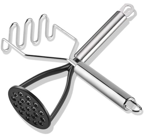 TENTA TENTA KITCHEN 2 PCS Potato Mashers, Thick Nylon Nonstick Food Masher, Safe for Non-Stick Cookware, Strong Stainless Steel Potato Ricer For More Cookware, T089-2PM