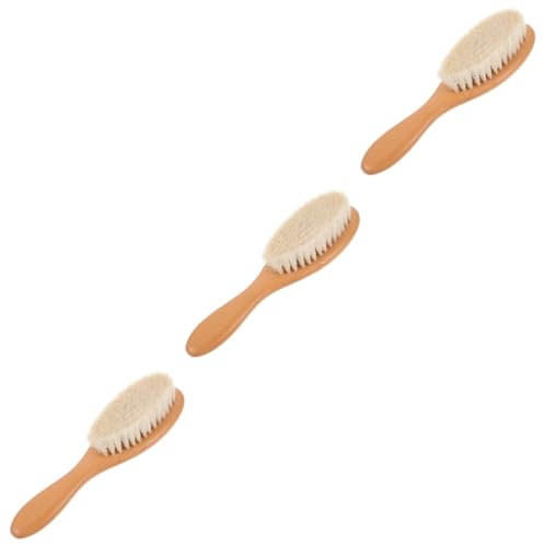Healeved 3stücke Dense Wollbürste Mit Gebogenem Griff Zur Reinigung Von Bart Und Haar Für Friseursalons Und Hausgebrauch Entfernt Sanft Haarschnittreste Und Sorgt Für Sauberkeit