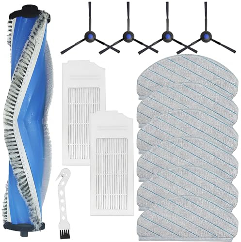 KiimSin Ersatzteil für Ecovacs Deebot N20 Pro Plus / N20 / N20 Plus Staubsauger roboter Zubehör,1 Hauptbürste + 2 HEPA Filter + 6 Wischtücher + 4 Seitenbürsten + Bürste