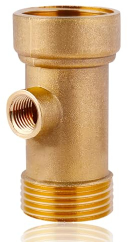 Répartiteur 3 voies en laiton 1 IG/AG DN25 vers DN13, 3 voies de raccordement à l'eau 1/4 IG/AG pour installation d'eau domestique, pompe, chaudière à membrane, manomètre, interrupteur à pression