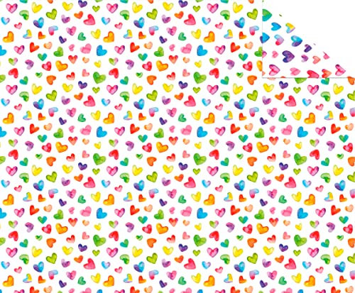 Motiv-Fotokarton Bunte Herzen 68 cm x 49,5 cm