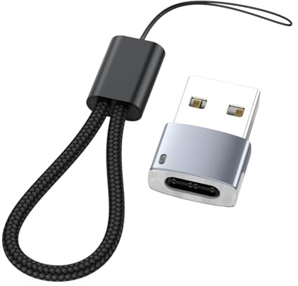 Adattatore di ricarica USB a Type-C, adattatore di ricarica USB 2.0 con funzione di trasferimento dati, accessorio di ricarica con per cellulare, computer portatile, fotocamera